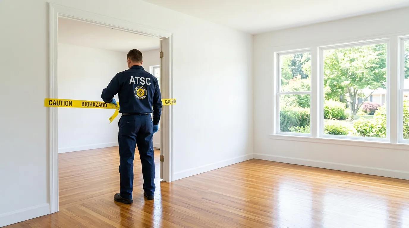 Certified biohazard cleanup crew performing Decomposition Cleanup in Jeffries Point